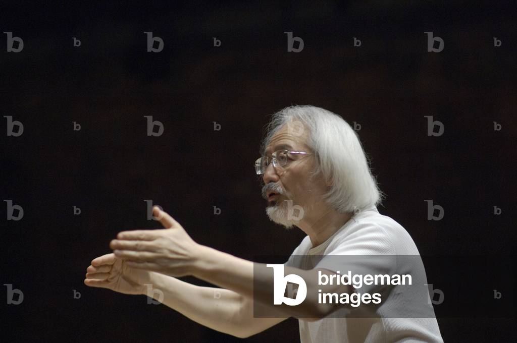 Masaaki Suzuki - Japanese conductor at rehearsal with the  Britten-Pears Baroque Orchestra, Aldeburgh Music Festival, Snape Maltings, Suffolk, UK