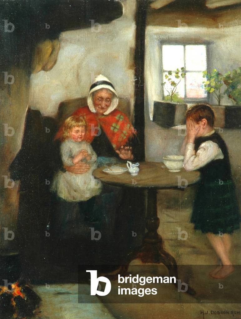 Granny's Blessing (oil on canvas)