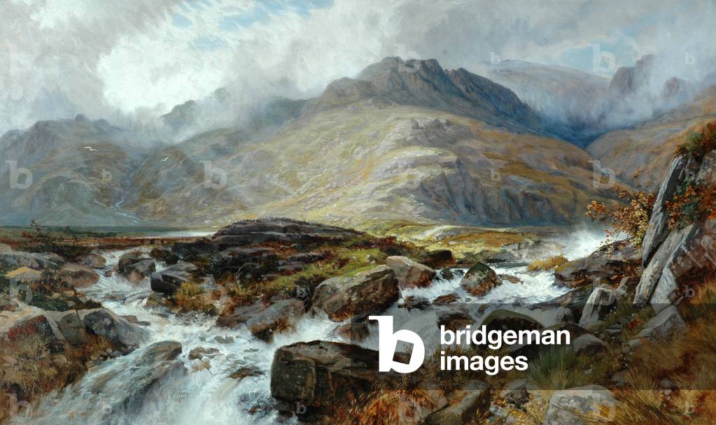 The Glyder Fawr from Pen-Y Ben Glog, 1876 (oil on canvas)