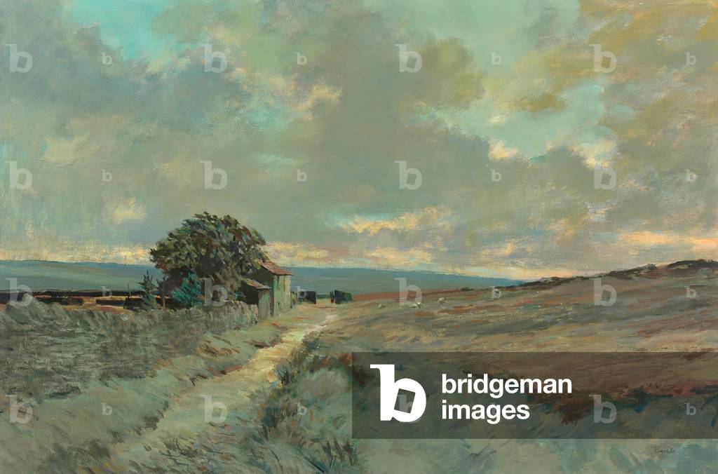 Far Westfield, Haworth Moor, 1972 (oil on board)