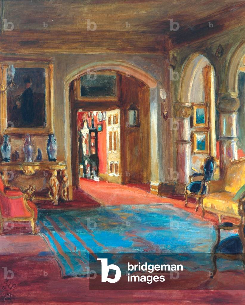 The Landing, Cliffe Castle (oil on canvas)