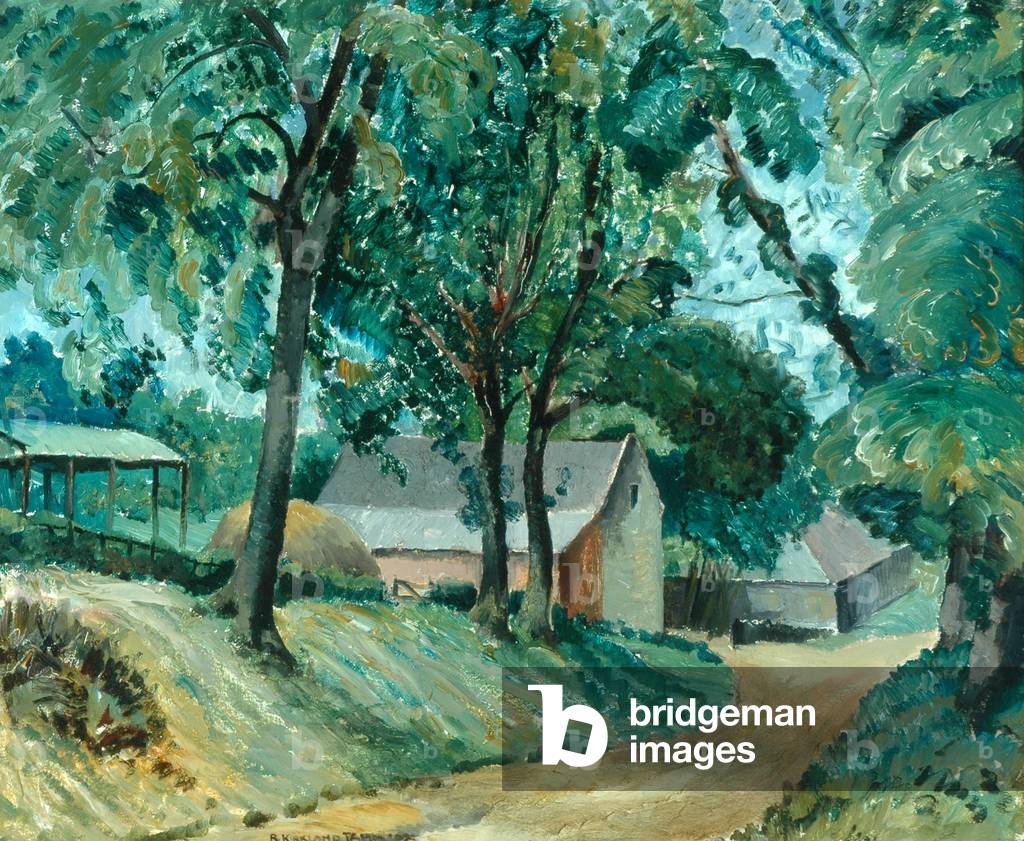 A Cotswold Farm, c.1934-35 (oil on board)