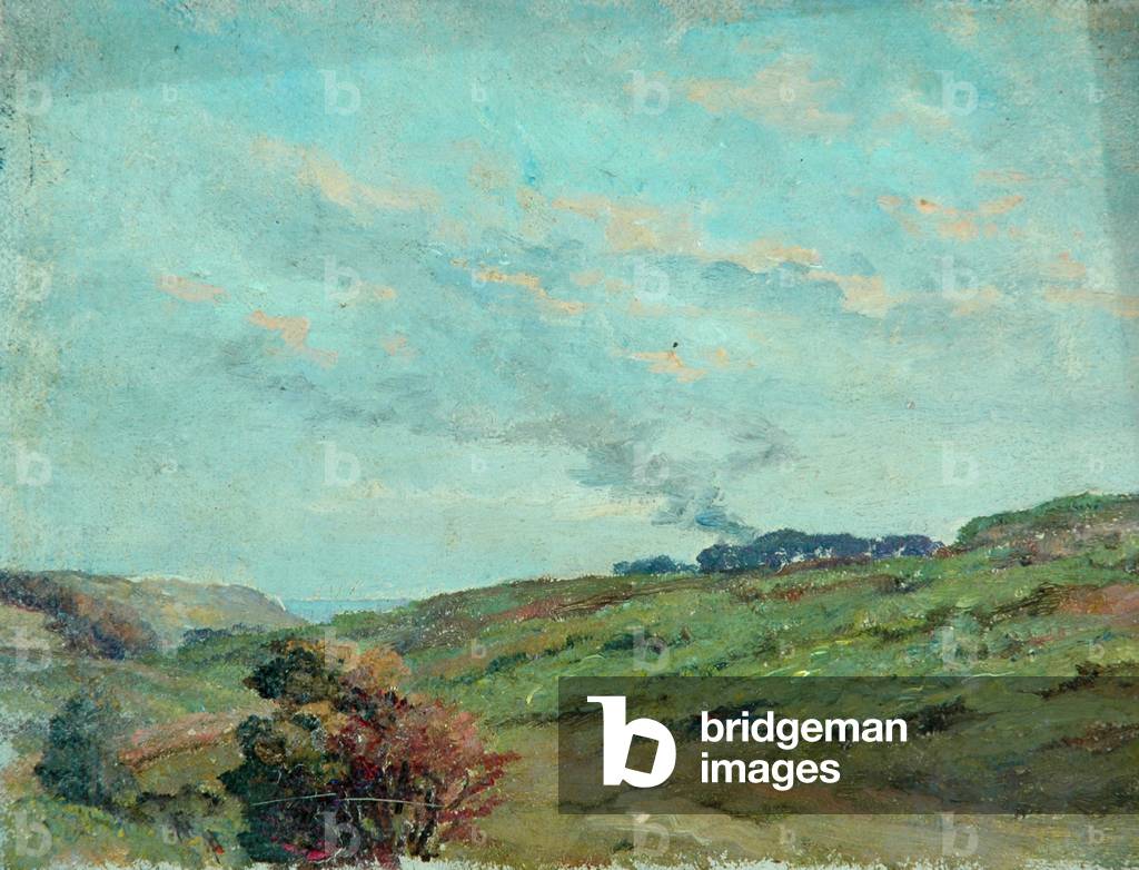 Upper Wharfedale (oil on unstretched canvas)