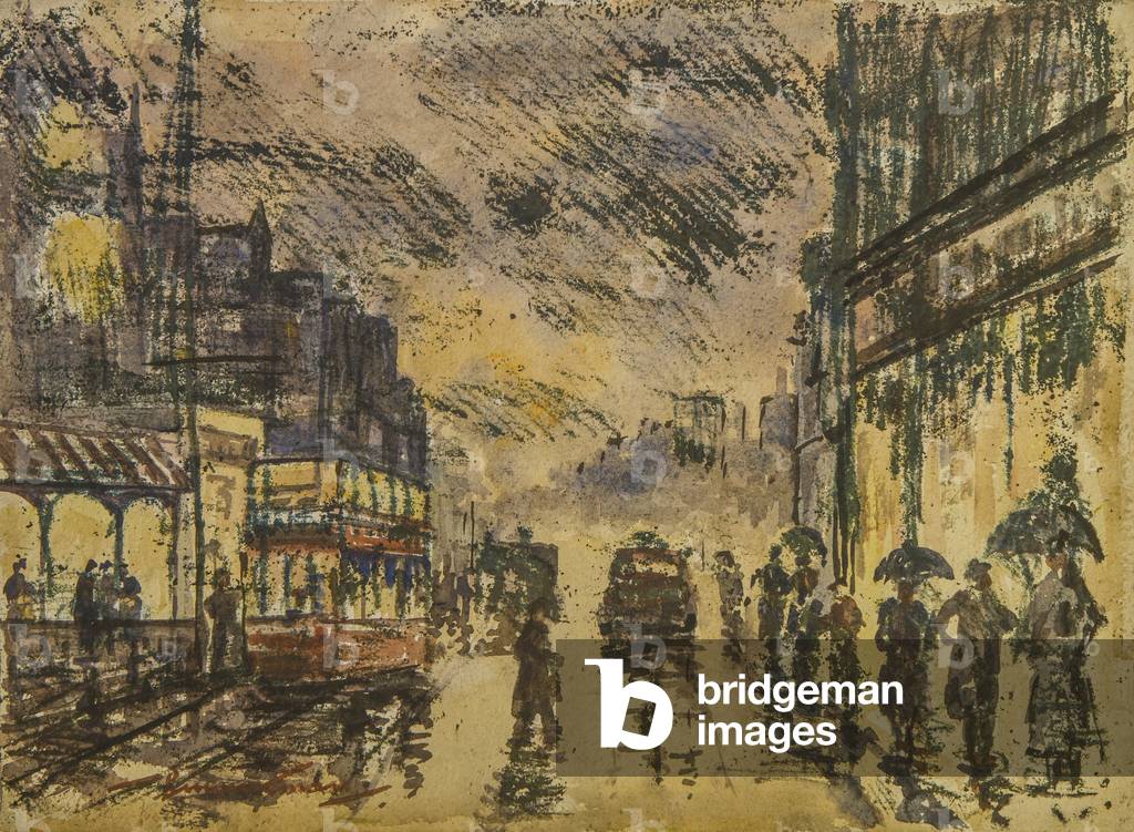 City Rain, c.1958 (w/c on paper)