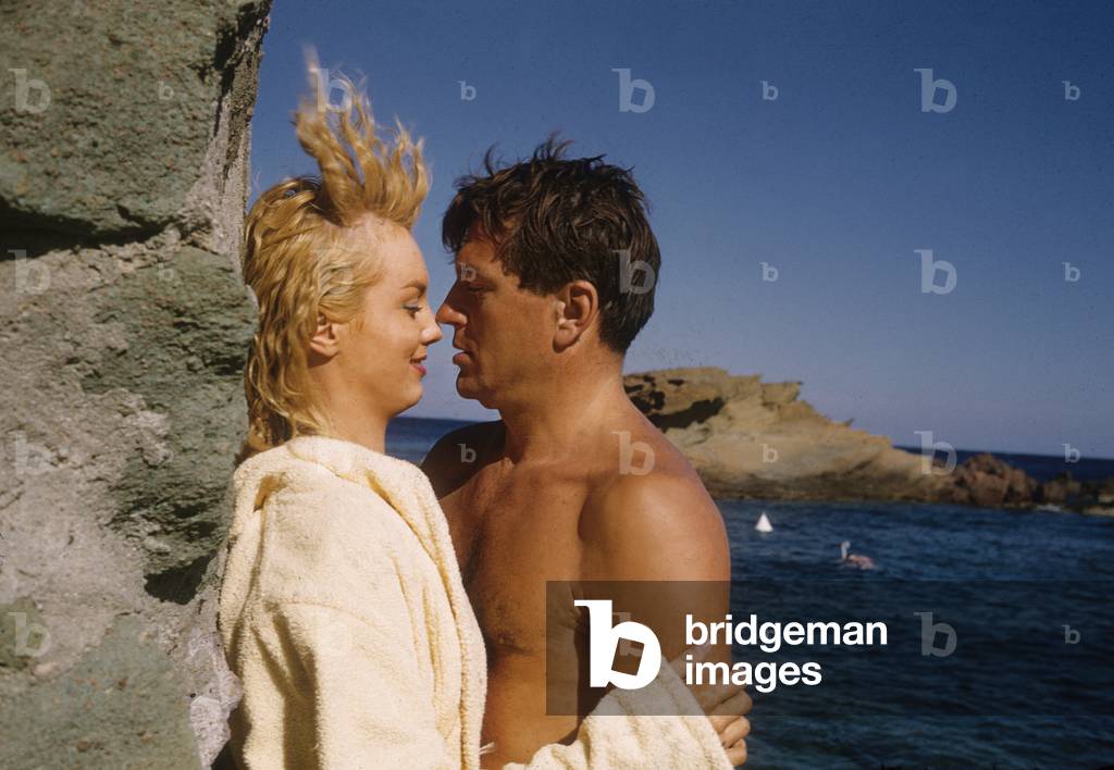 Une manche et la Belle de Henri Verneuil avec Mylene Demongeot et Henri Vidal 1957 (pres de Nice, Cote d'Azur)