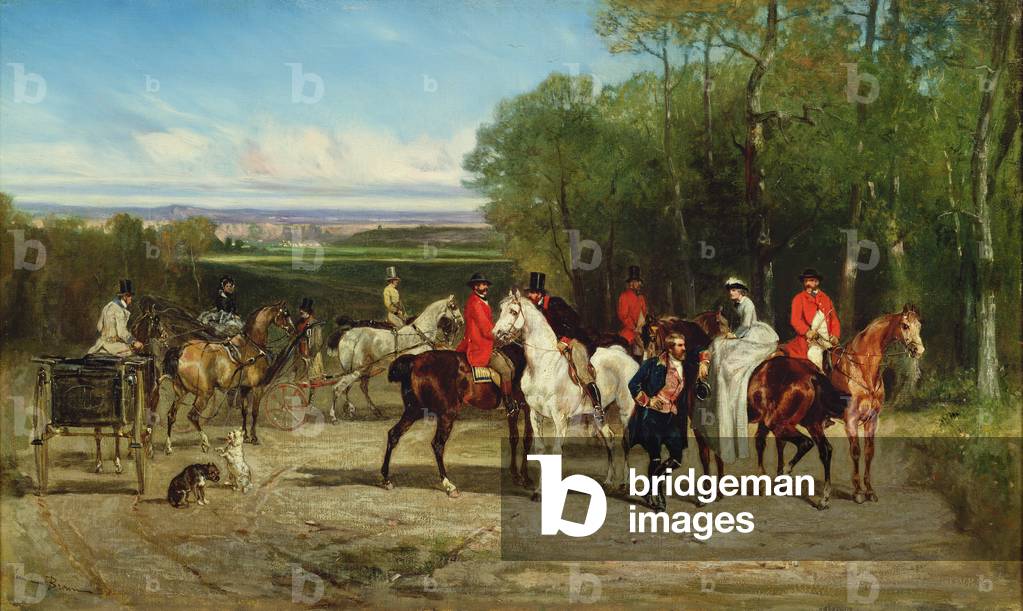 Bild von Gemälde "Die Rendez-Vous (Öl auf Leinwand)", 19. Jahrhundert von John Lewis Brown