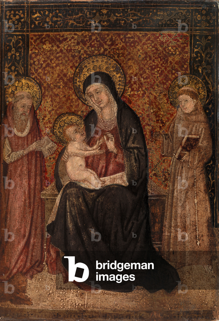 Madonna and Child with Saints (tempera on panel)