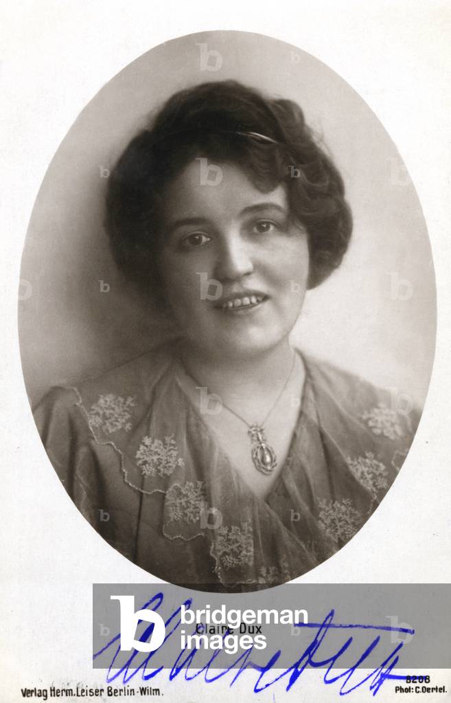 Claire Dux - portrait of the Polish soprano 2 August 1885 - 8 October 1967