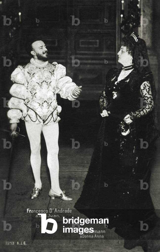 Wolfgang Amadeus Mozart 's opera DON GIOVANNI - Francisco D' Andrade as Don Giovanni and Lilli Lehmann as Donna Anna