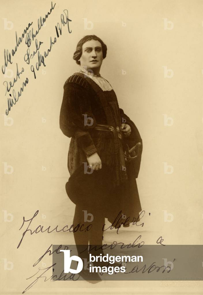 Francesco Merli - signed portrait in role at the Scala, Milan, Italy, in 1927