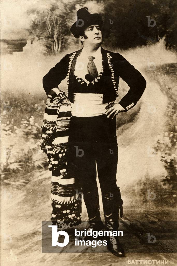 Mattia Battistini as Escamillo in Bizet's 'Carmen' Italian baritone, 1856-1928