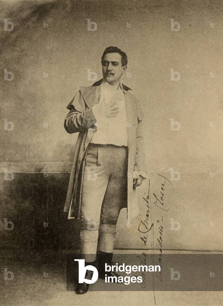 Emilio de Marchi as Cavaradossi in Puccini opera Tosca