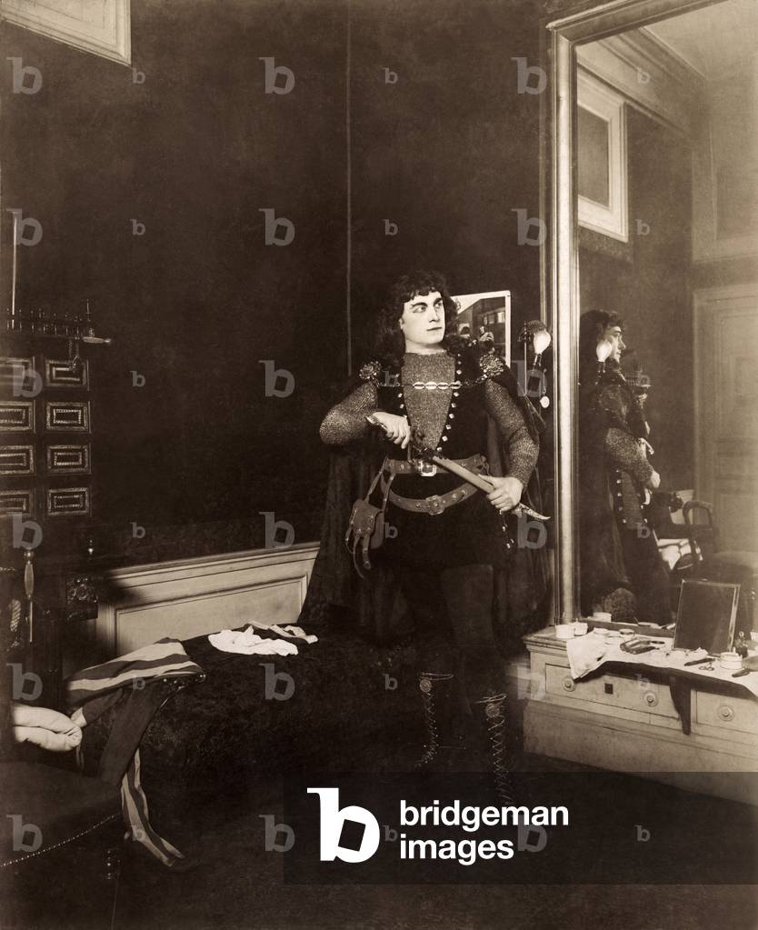 MAUREL, Victor  as Iago in Otello  by Verdi in his Paris dressing room Maurel created the role of Iago at La Scala in 1887 at Verdi's request
