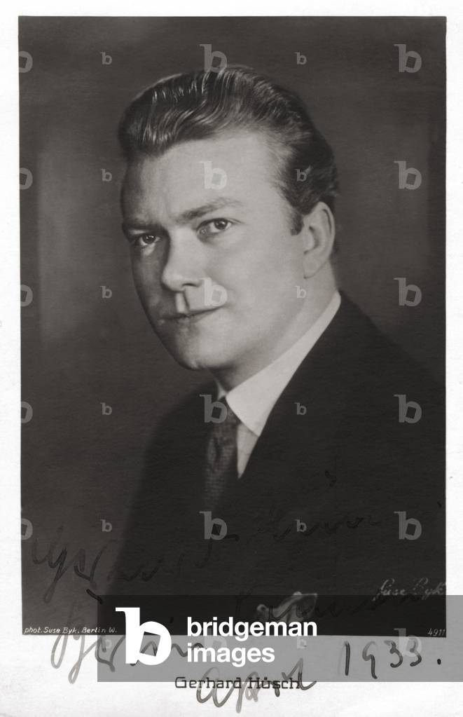Gerhard Hüsch - portrait of the German baritone, 1933