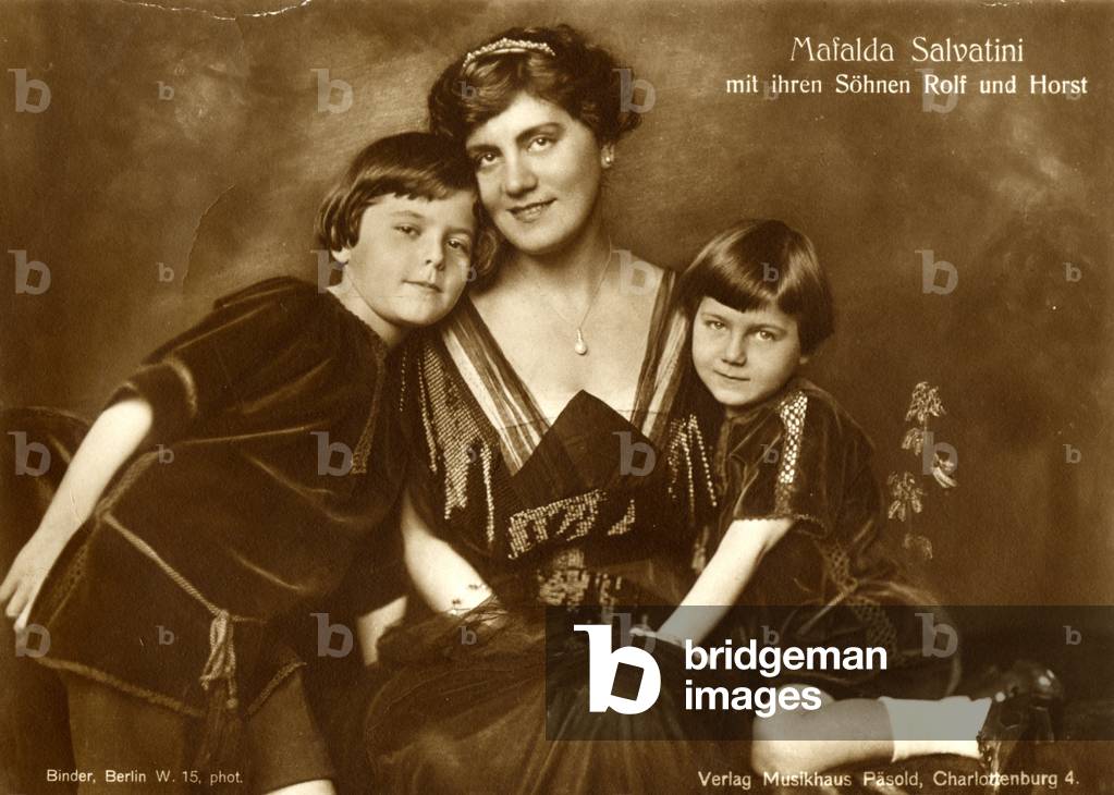 Mafalda Salvatini with her sons, Rolf & Horst