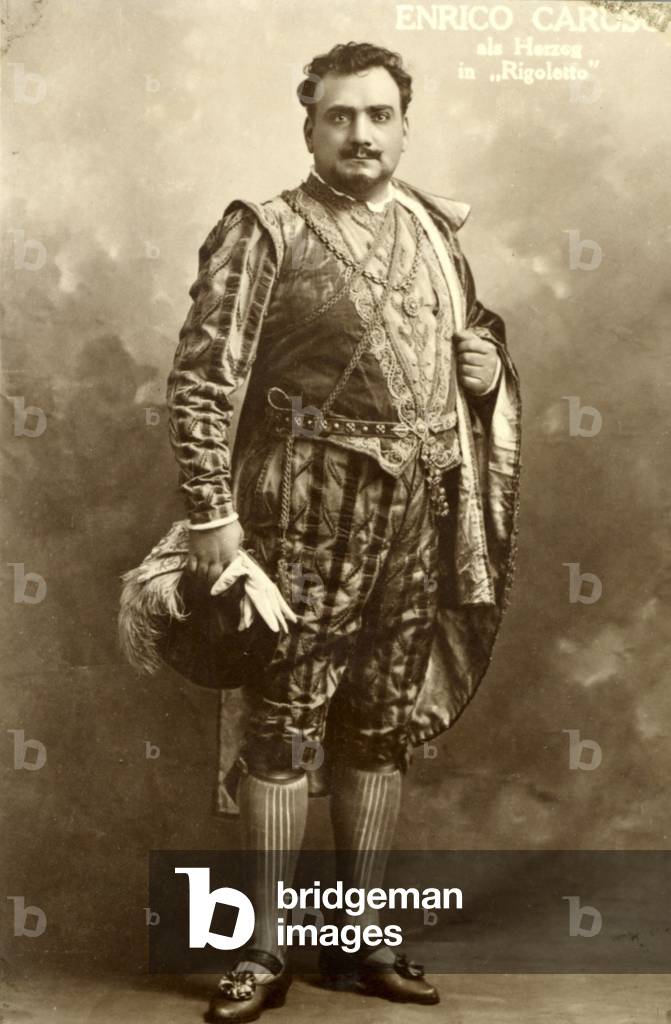 Enrico Caruso as the Duke ('il duca') in Verdis opera 'Rigoletto'