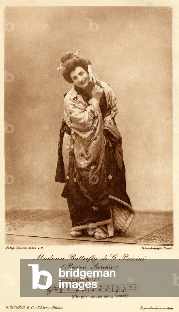 Rosina Storchio in Puccini's Madama Butterfly as creator of main role