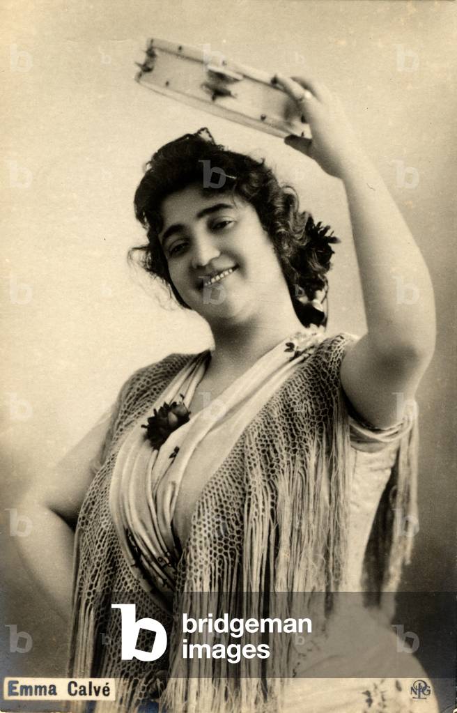 BIZET 's opera   CARMEN  with  Emma CALVÉ in title role French soprano (1858 - 1942)