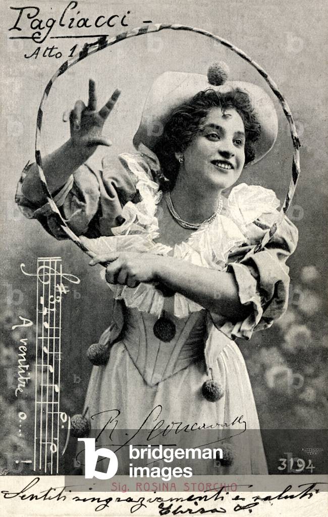 STORCHIO, Rosina - in Pagliacci by Leoncavallo Italian Soprano, 1876-1945