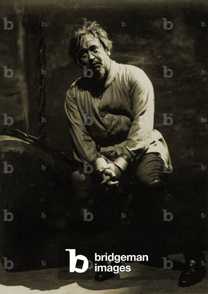 Franz Volker  - portrait in role  as  Florestan in Beethoven opera ' Fidelio '