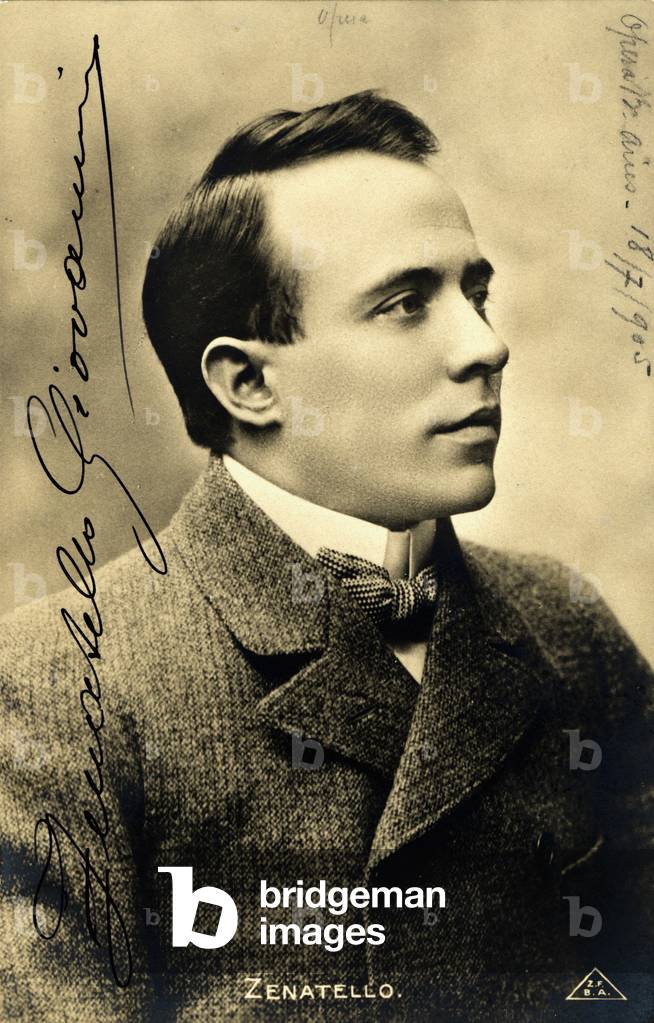 Giovanni Zenatello portrait, signed in 1905 - Buenos Aires