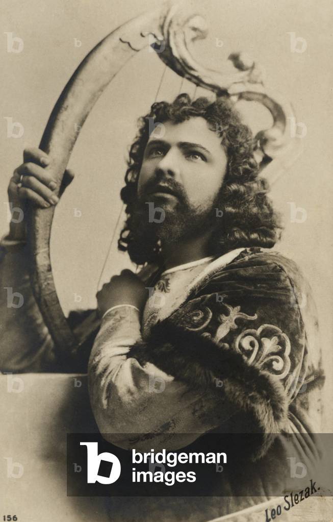 Leo Slezak portrait in role as   Tannhauser  in Wagner opera of same name