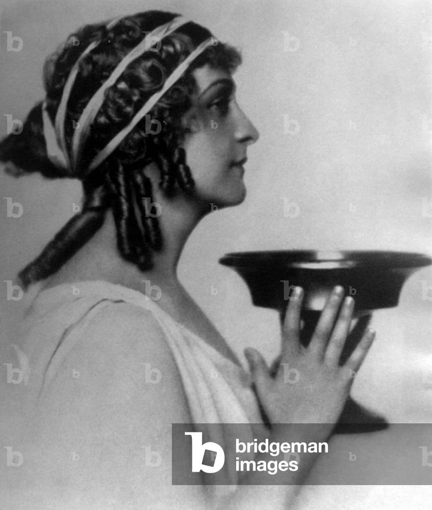 Vera Schwarz - portrait of the Yugoslav soprano in Richard Strauss 's Die Agyptische Helena (The Egyptian Helen)