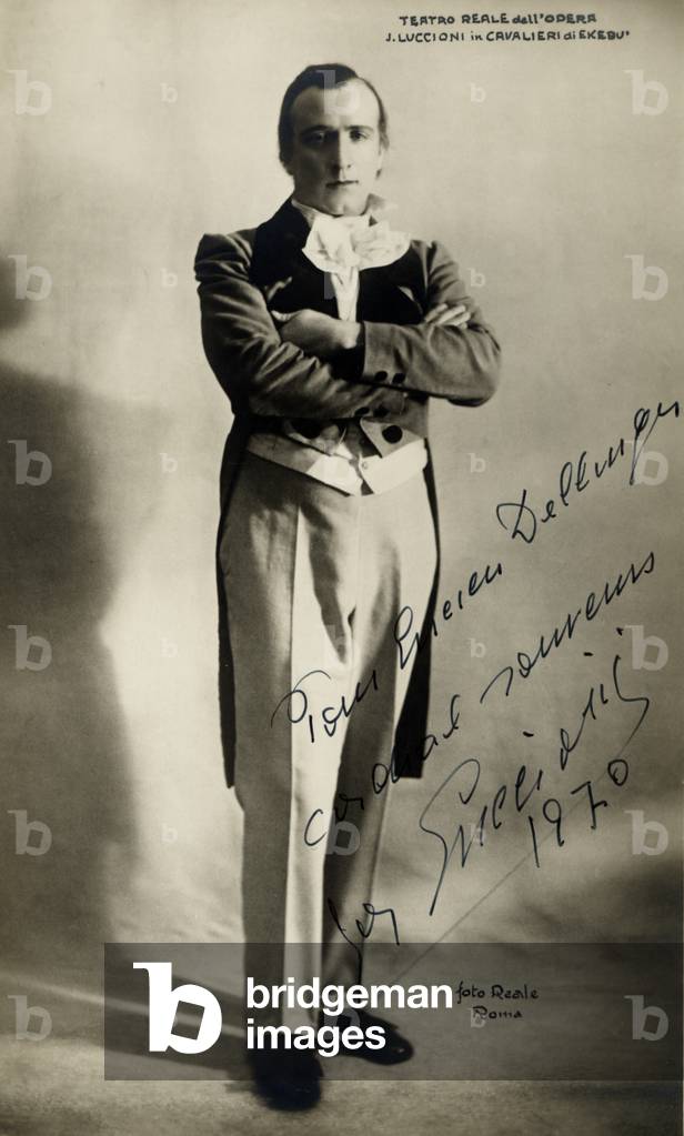 José Luccioni - portrait in role in Riccardo Zandonai 's Cavalieri di Ekebù at the Teatro Reale dell' Opera, Rome, Italy, on 5 June 1938