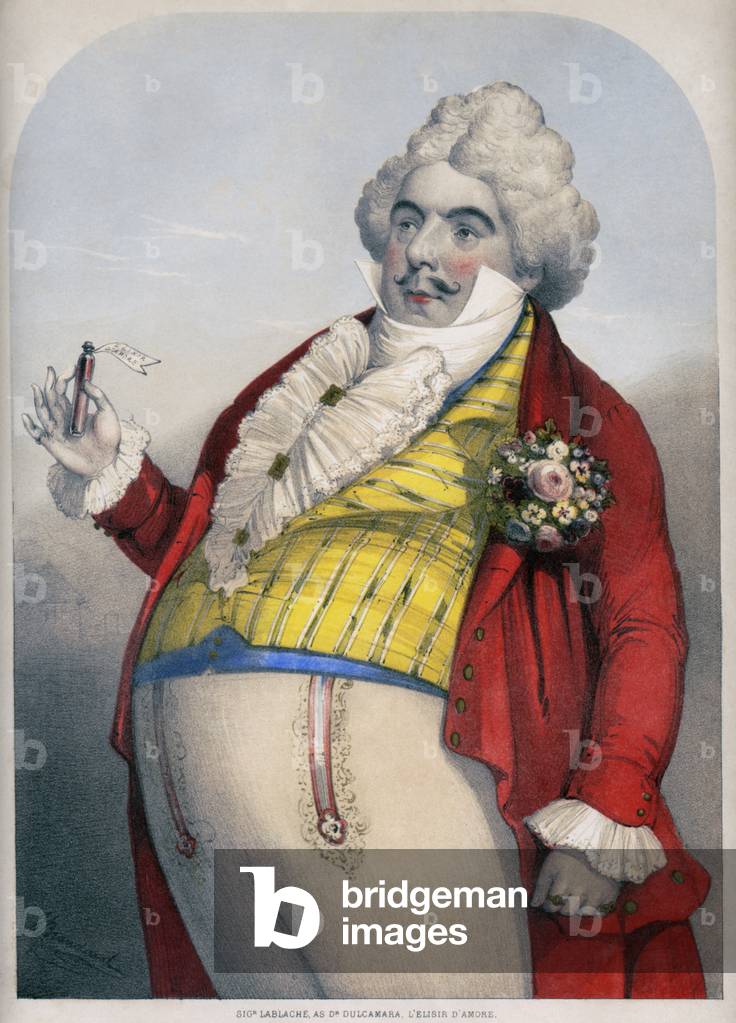 Luigi Lablache, Italian bass as Dr. Dulcamara in Donizetti 's L' elisir d'amore