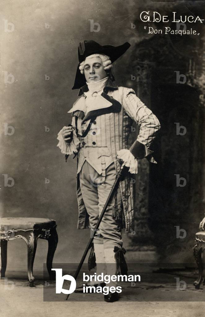 Giuseppe De Luca as Doctor Malatesta in Donizetti's 'Don Pasquale'