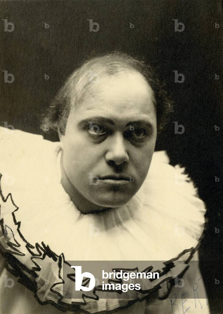 César Vezzani (8 August 1888 - 11 November 1951) portrait in role as Canio in Ruggiero Leoncavallo 's opera I Pagliacci