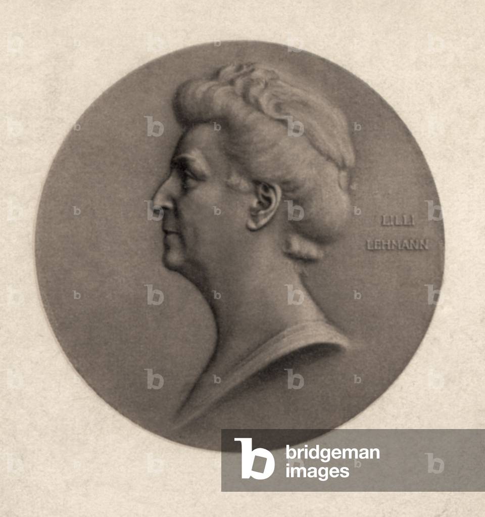 Lilli Lehmann - medallion of the German soprano