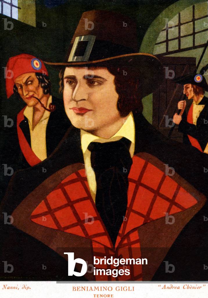 Beniamino Gigli in title role of 'Andrea Chenier' by Giordano
