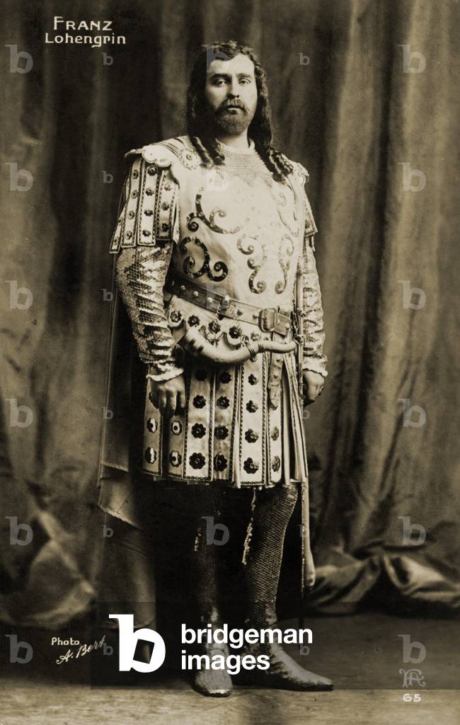 Paul Franz (originally Francois Gautier) - portrait in role as Lohengrin in Richard Wagner 's opera