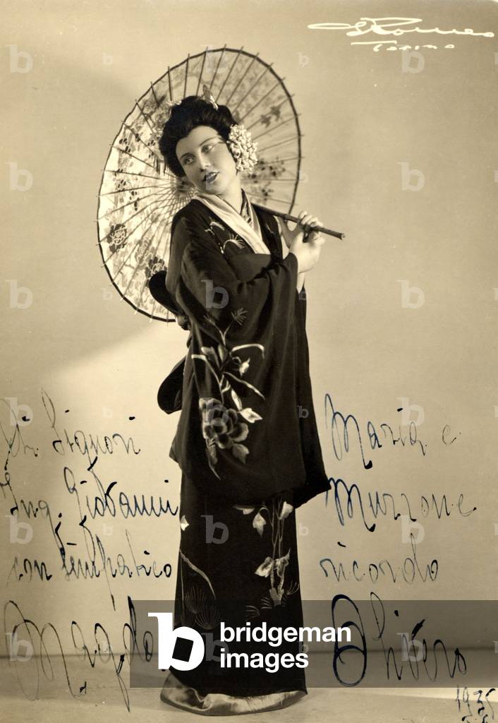 Magda Olivero as Puccini's Madama Butterfly signed in 1935