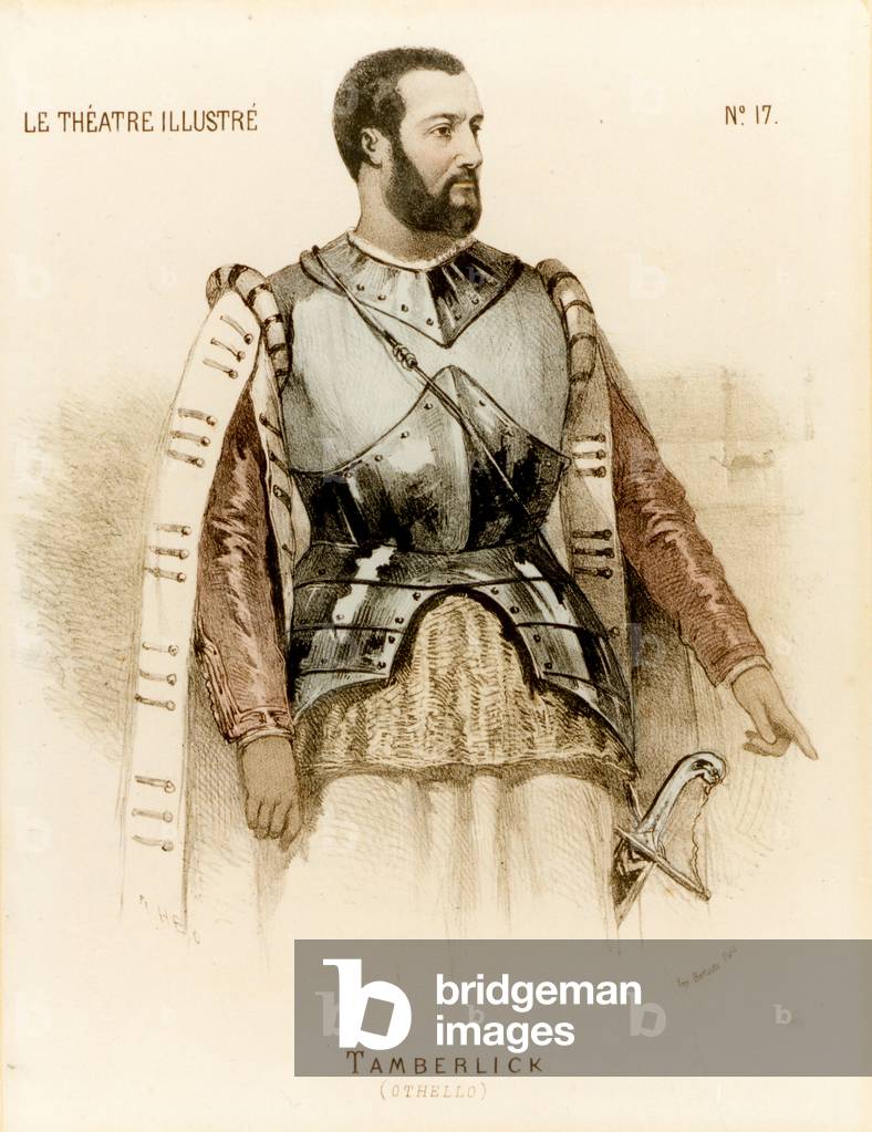 Tamberlick as  Otello by Rossini Enrico Tamberlik (print)