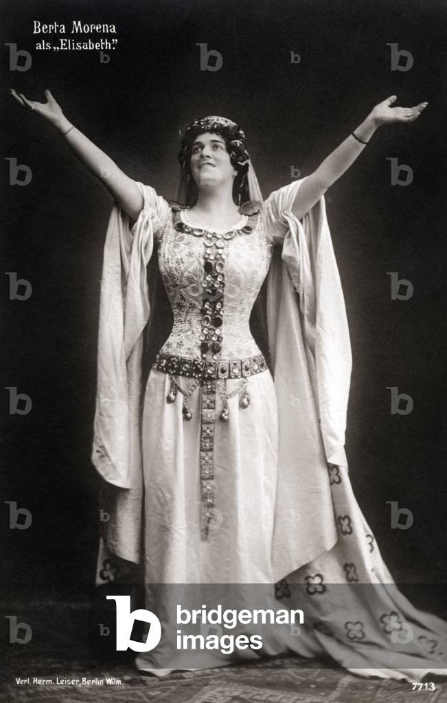 Berta Morena - portrait of the German soprano as Elisabeth in Richard Wagner 's opera Tannhaüser