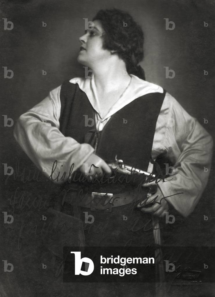 Lotte Lehmann - signed portrait of the German soprano in Ludwig van Beethoven 's opera, 'Fidelio'