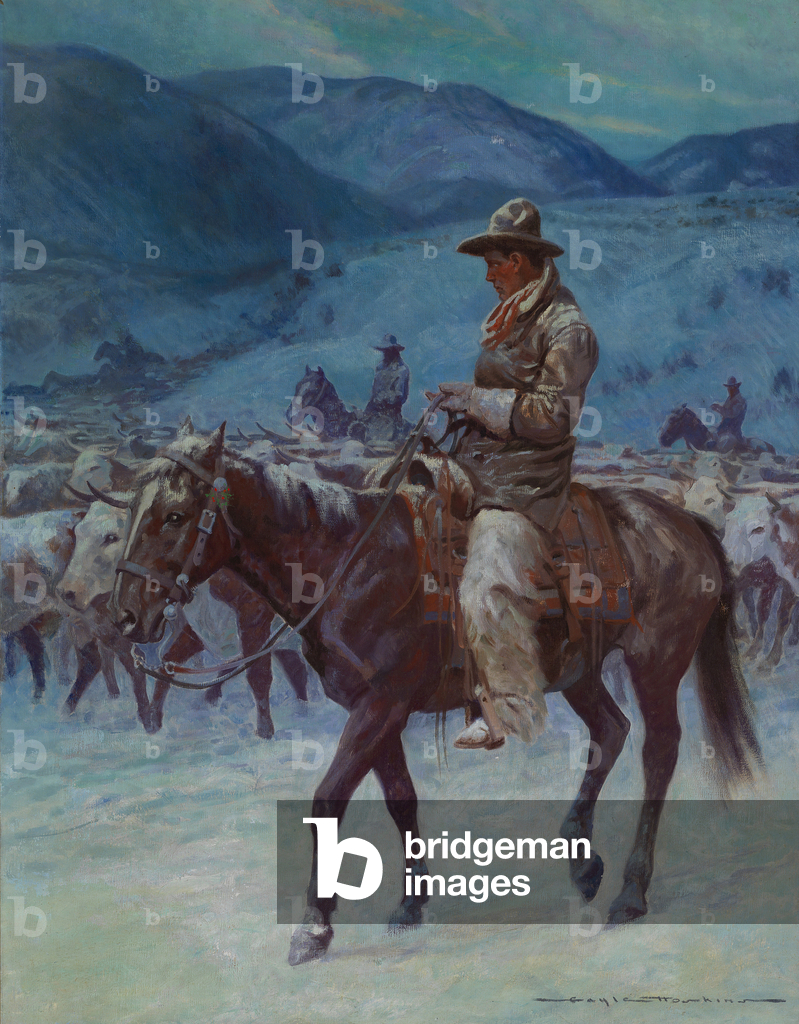 Winter Drive (oil on canvas)