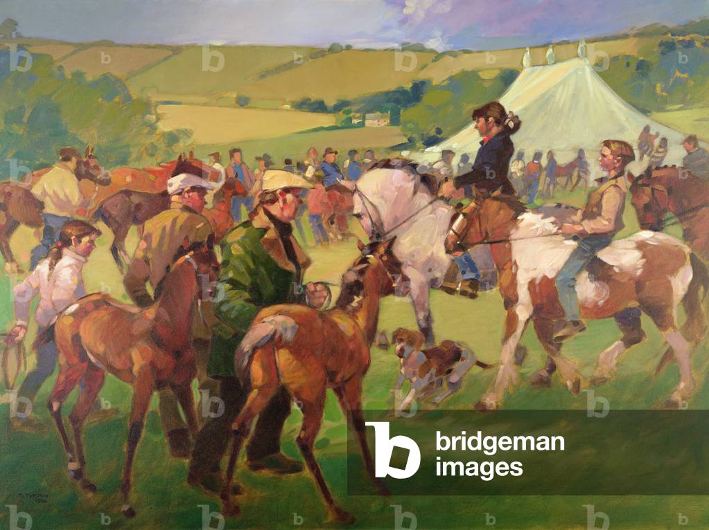 Bild von Gemälde "Andoversford Horse Sales", 1994 von Tim Turton