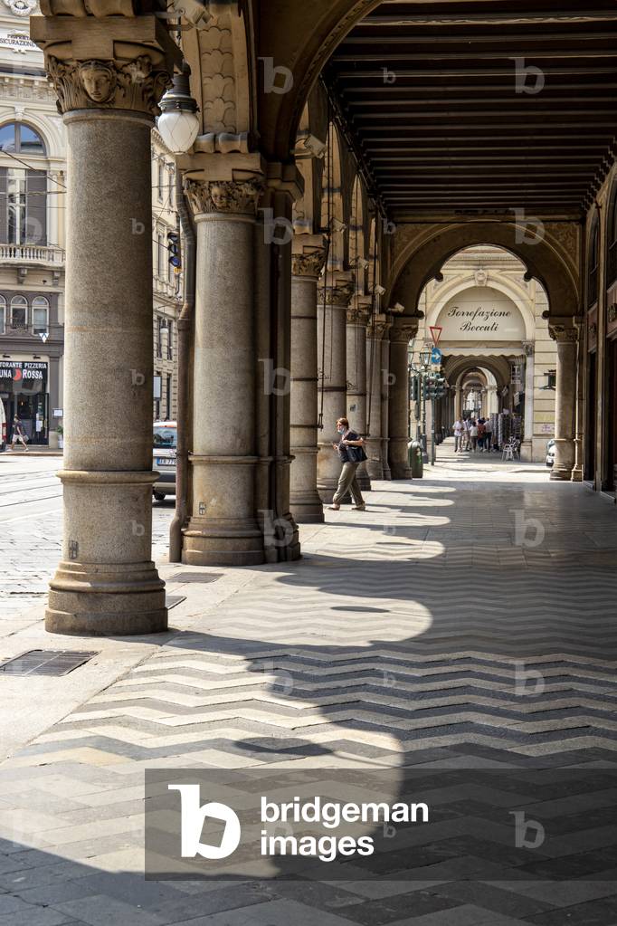 Porches of Via Pietro Micca, Turin, Piedmont, Italy, 2020 (photo)