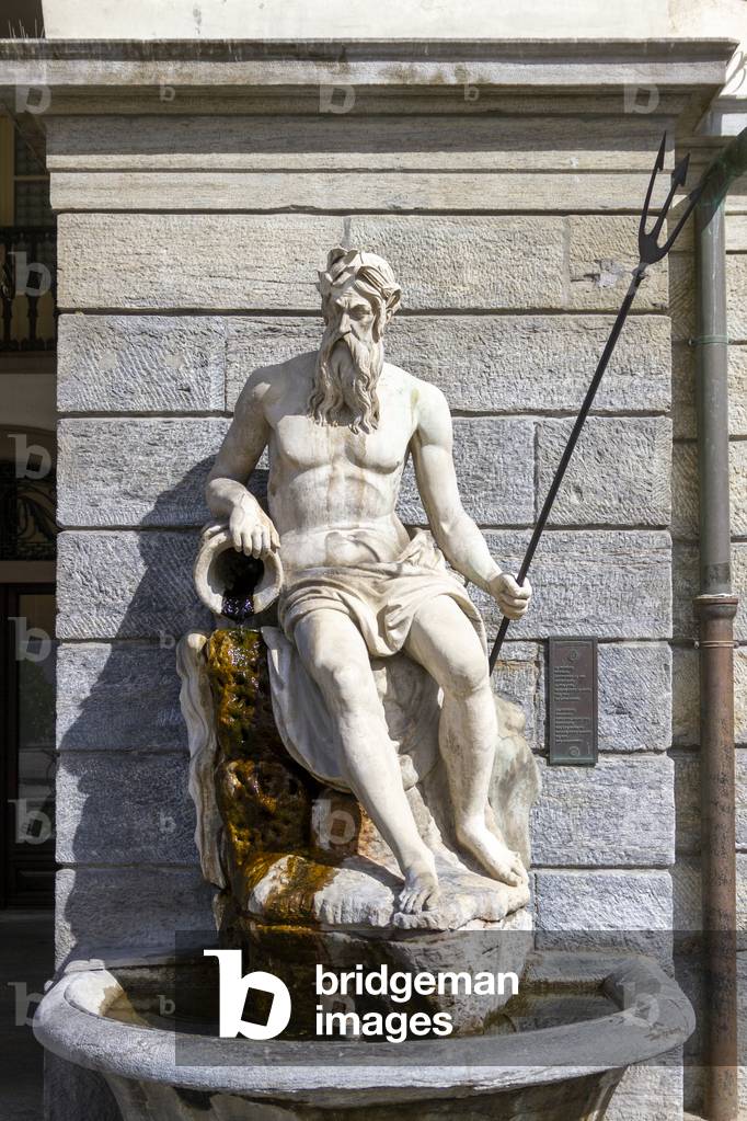 Piazza Émile Chanoux, sculpture representing the Buthier stream, Aosta, Valle D'Aosta, Italy (photo)