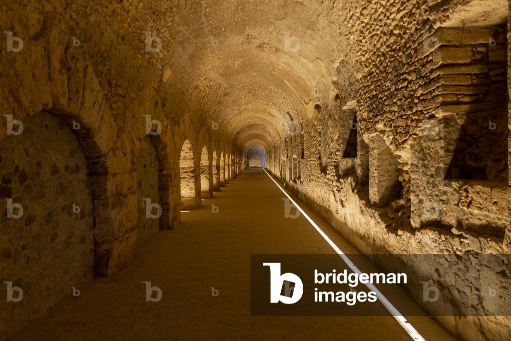 Critoportico Romano, quadrangular horseshoe basement building, Aosta, Valle D'Aosta, Italy (photo)