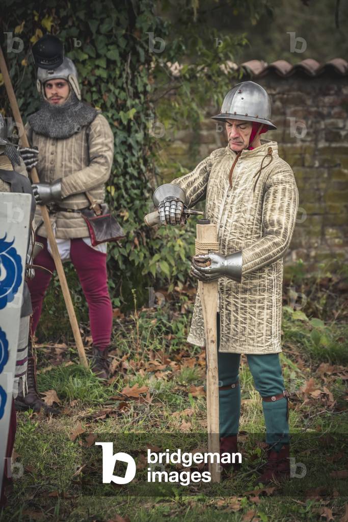 Second half of the 14th century: Viscontea Infantry on the battlefield, Marimondo, Milan, Italy (photo)