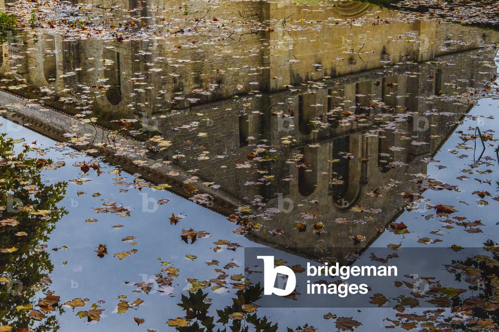 Park and forge of Fontenay Abbey, Burgundy, France (photo)