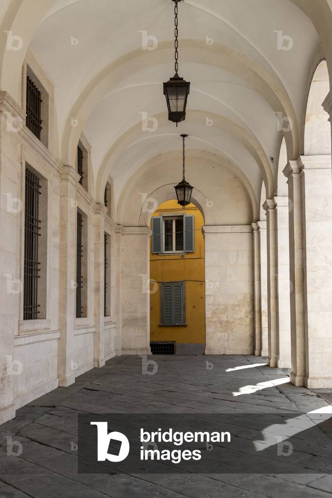 Piazza Vecchia. Biblioteca Angelo Mai, Bergamo, Italy (photo)