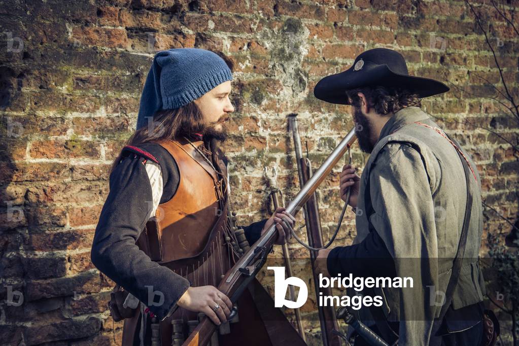 Arquebugeri training, Thirty Years Wars: armies operating in Italy, Novi Ligure, Piedmont, Italy (photo)