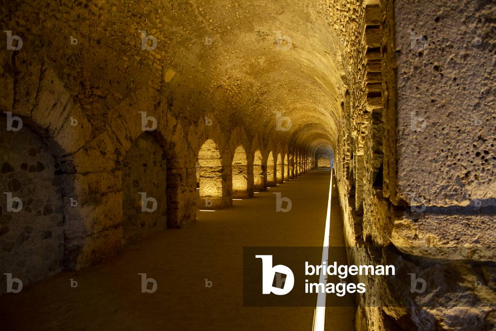 Critoportico Romano, quadrangular horseshoe basement building, Aosta, Valle D'Aosta, Italy (photo)