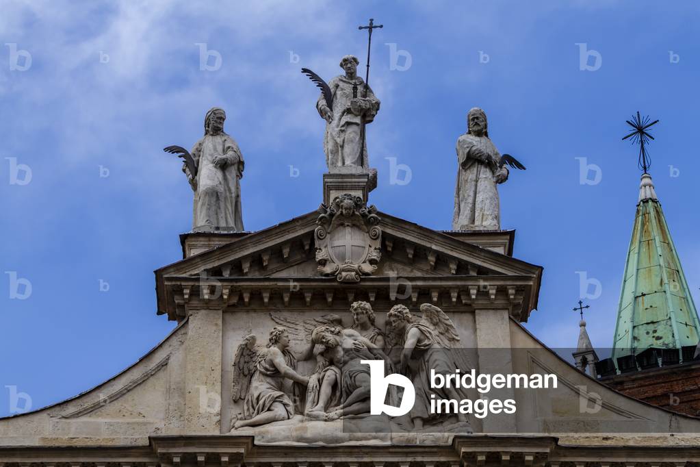 Baroque façade, Church of San Vincenzo, Piazza dei Signori, Vicenza, Veneto, Italy (photo)