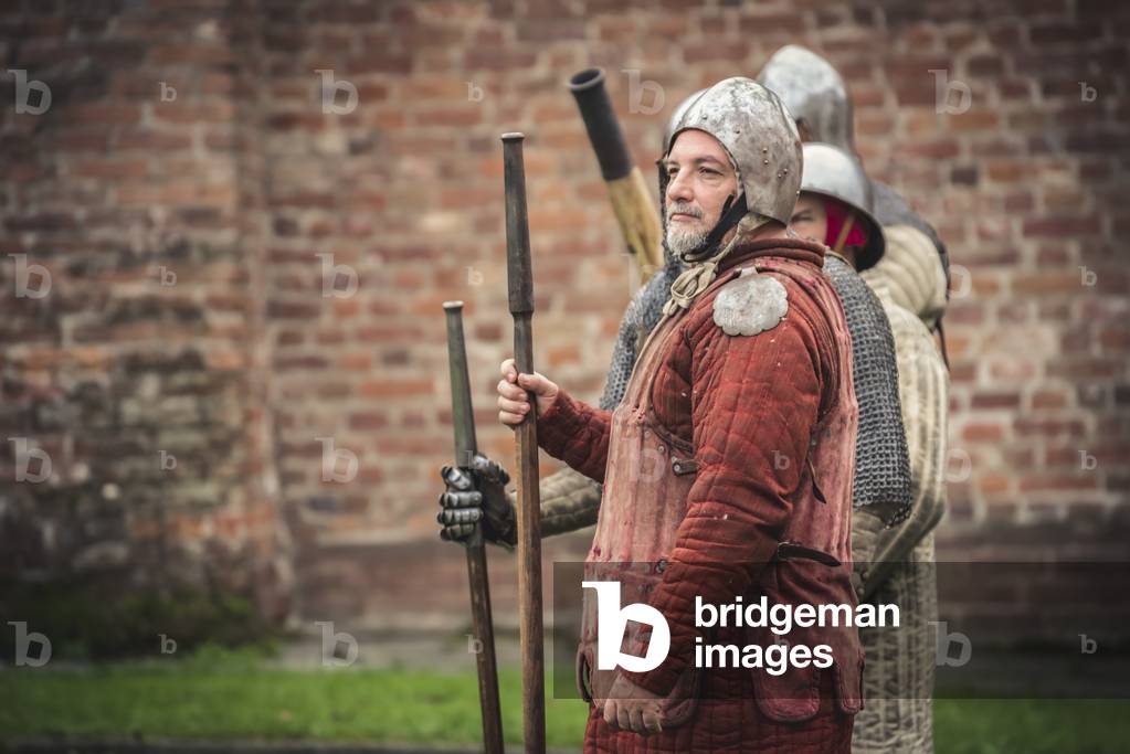 Second half of the 14th century: Training in the use of firearms, Marimondo, Milan, Italy (photo)